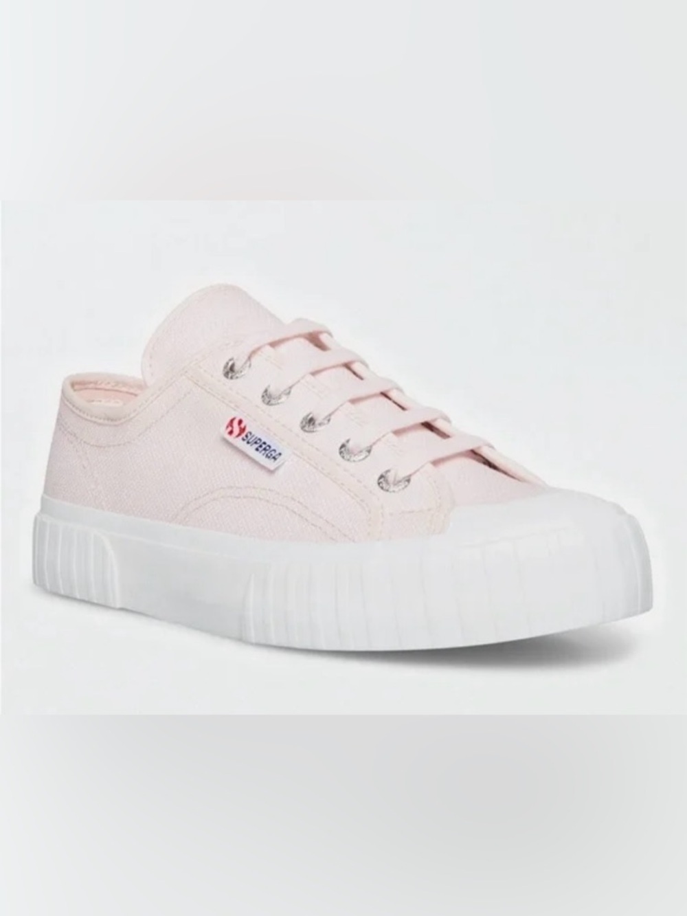 Superga Light Pink Canvas Platform minimalist comfortable Sneakers - Picture 1 of 7